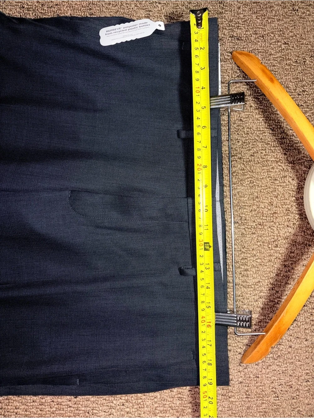 Pants Haggar Men's Wide-Leg Dress Pants in Charcoal 38W 30L